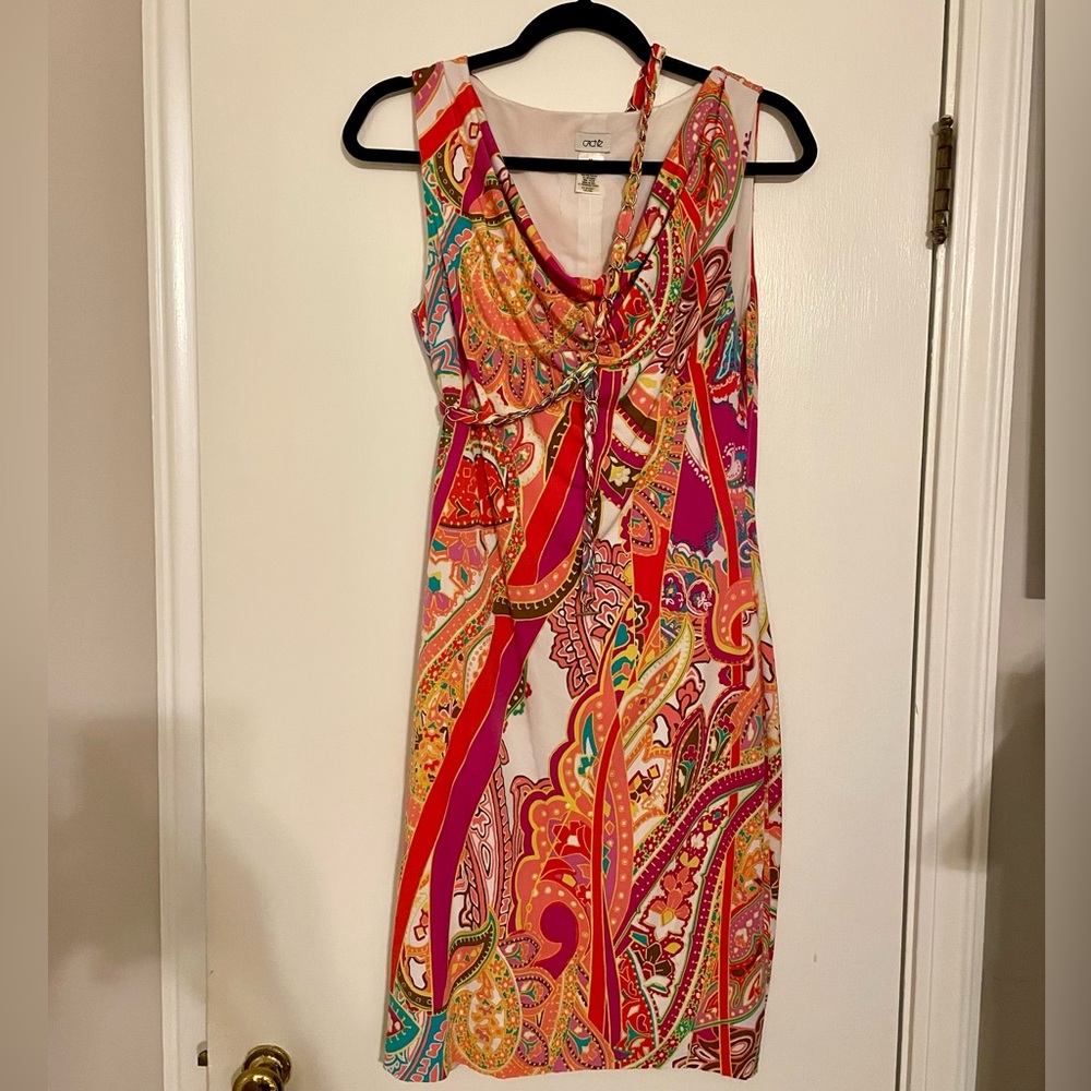 Colorful Paisley Knee-length Dress